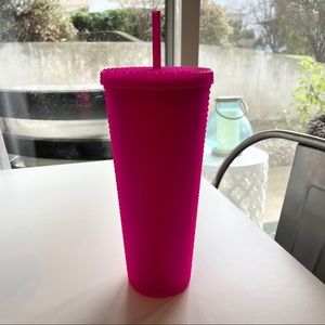 Starbucks neon pink jelly soft studded tumbler